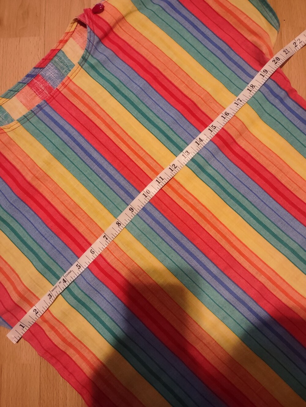Rainbow Stripe Short Sleeve Top - Unbranded - Picture 3 of 5